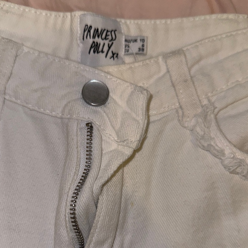 Princess Polly White Denim Jeans